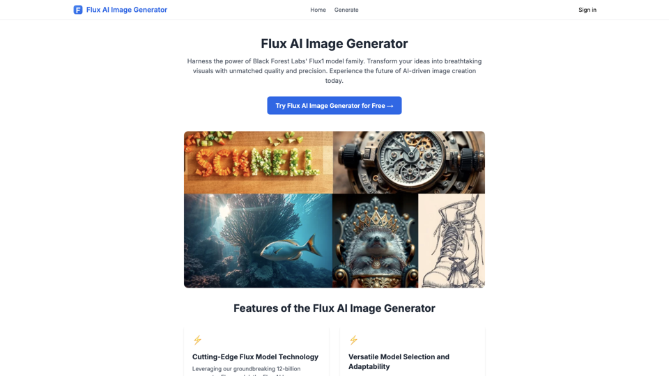 FluxImage | Free Flux AI Image Generator with Flux.1 Models