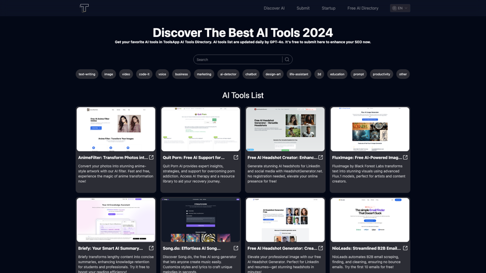 Get your best AI Tools | ToolsApp AI Tools Directory