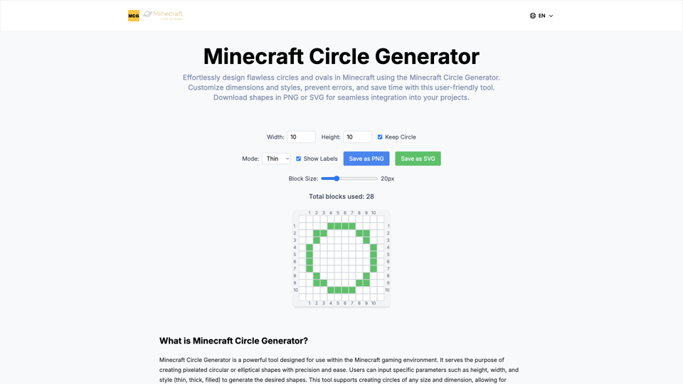 Create Perfect Circles in Minecraft with Minecraft Circle Generator | minecraftcirclegenerate.cc