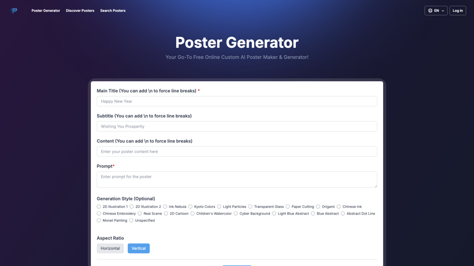 Poster Generator: Free Online AI Poster Maker & Generator!