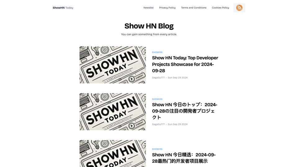 Blog | ShowHNToday